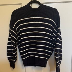 Alex Mill Navy and White Striped Cotton Sweater